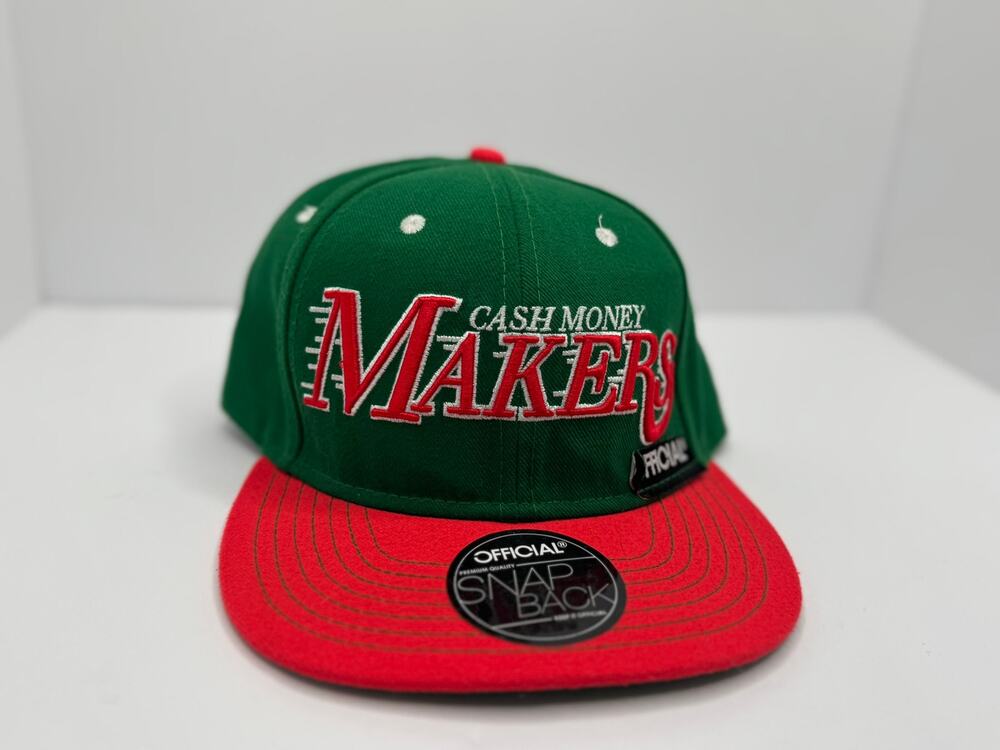 Official Crown of Laurel Cash Money Makers Green Red Snapback Hat